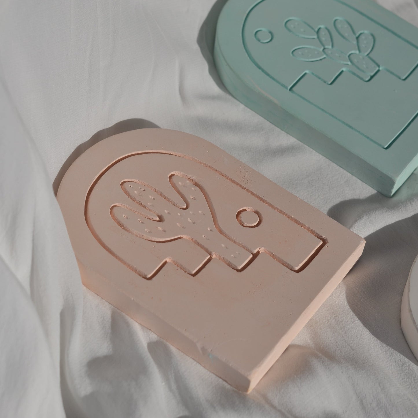 Peach Cacti Plaque M